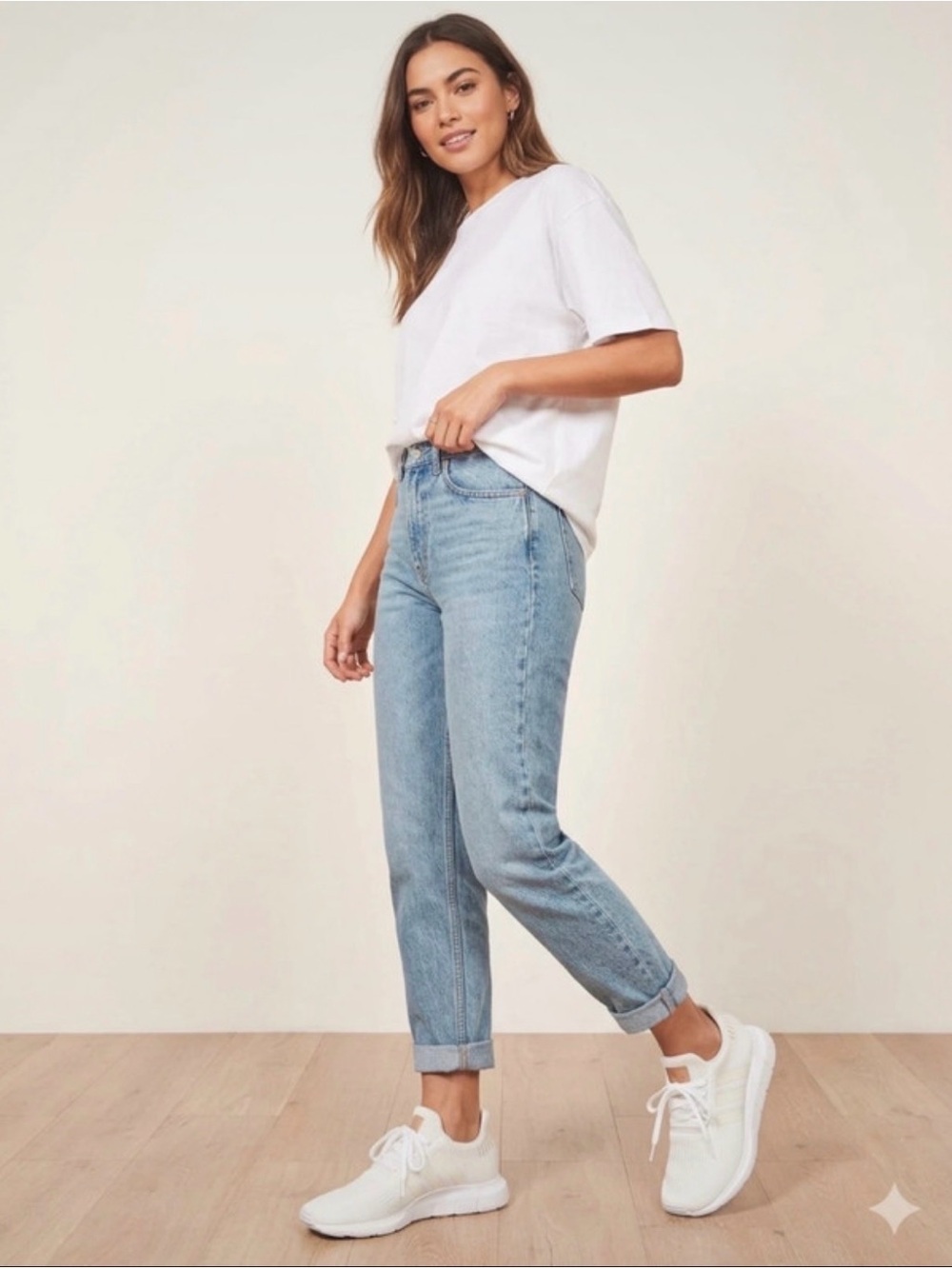 adidas Light Blue Boyfriend Jeans